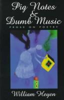 Cover of: Pig Notes & Dumb Music: Prose on Poetry