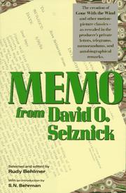 Cover of: Memo from David O. Selznick by David O. Selznick