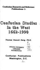 Cover of: Confucian studies in the West, 1662-1990