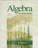 Cover of: Algebra for college students