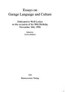 Cover of: Essays on Gurage language and culture | 