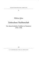 Cover of: Zerbrochene Nachbarschaft by Hildrun Glass