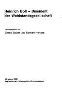 Cover of: Heinrich Böll by herausgegeben von Bernd Balzer und Norbert Honsza.