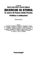 Cover of: Ricerche di storia: in onore di Franco Della Peruta