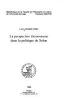 Cover of: La perspective éleusinienne dans la politique de Solon