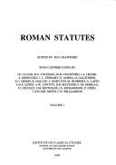 Roman statutes by Crawford, Michael H.