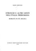 Cover of: Etruschi e altre genti nell'Italia preromana by Mauro Cristofani