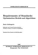 Cover of: Requirements of standards: optimization models and algorithms