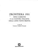 Cover of: Frontiera 1931 by a cura di Giorgio Cerboni Baiardi.