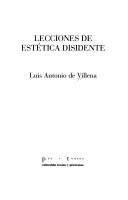 Cover of: Lecciones de estética disidente