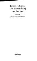 Cover of: Die Einbeziehung des Anderen: Studien zur politischen Theorie