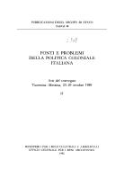 Cover of: Fonti e problemi della politica coloniale italiana by [cura redazionale, Carla Ghezzi].