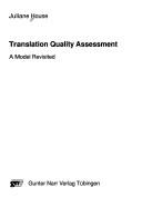 Cover of: Translation quality assessment by Juliane House