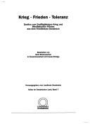 Krieg, Frieden, Toleranz: Quellen zum Dreissigjährigen Krieg und Westfälischen Frieden aus dem Fürstbistum Osnabrück (Kultur im Osnabrücker Land) (German Edition) by Gerd Steinwascher