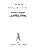 Cover of: Libi Kisar by bearbeitet und herausgegeben von Hugh van Skyhawk ; mit Beiträgen und Ergänzungen von Hermann Berger und Karl Jettmar.