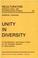 Cover of: Unity in diversity