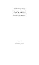 Cover of: Le occasioni by Eugenio Montale