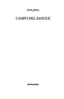 Cover of: Campo del sangue