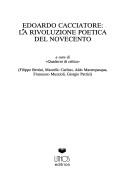 Cover of: Edoardo Cacciatore: la rivoluzione poetica del Novecento