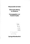 Cover of: Wissenschaft als Kultur: Österreichs Beitrag zur Moderne