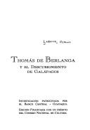 Cover of: Thomás de Berlanga y el descubrimiento de Galápagos by Octavio Latorre