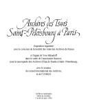 Cover of: Archives des Tsars, Saint-Pétersbourg à Paris by Yves Mikaeloff