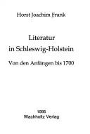 Cover of: Literatur in Schleswig-Holstein: Horst Joachim Frank.