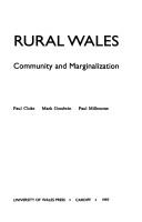 Cover of: Rural Wales: community and marginalization
