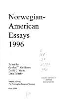 Cover of: Norwegian-American essays 1996