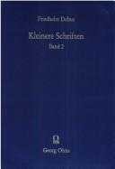 Cover of: Kleinere Schriften