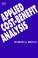 Cover of: Applied cost-benefit analysis