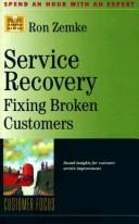 Cover of: Service recovery | Ron Zemke
