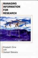 Cover of: Managing information for research