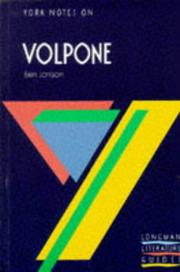 Cover of: York Notes on Ben Jonson's "Volpone" by Douglas Duncan