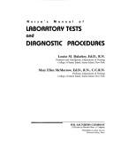 Cover of: Nurse's manual of laboratory tests and diagnostic procedures by Louise M. Malarkey