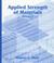 Cover of: Applied strength of materials