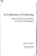 Cover of: In celebration of collecting by Edward J. Nygren