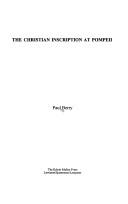 Cover of: The Christian inscription at Pompeii