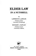 Cover of: Elder law in a nutshell by Lawrence A. Frolik