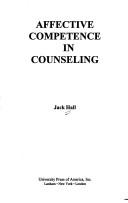 Cover of: Affective competence in counseling