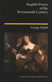 Cover of: English poetry of the seventeenth century
