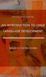 Cover of: An introduction to child language development