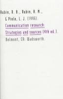 Cover of: Communication research by Rebecca B. Rubin