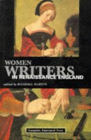 Cover of: Women Writers in Renaissance England by Randall Martin