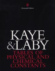 Cover of: Tables of physical and chemical constants