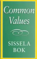 Cover of: Common values