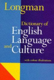 Cover of: Dic Longman of English Language and Culture by Ada L. Bishop