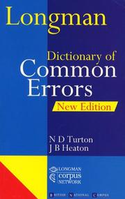 Longman dictionary of common errors by Nigel D. Turton