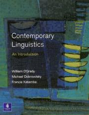 Cover of: Contemporary linguistics by edited by William O'Grady, Michael Dobrovolsky, Francis Katamba.