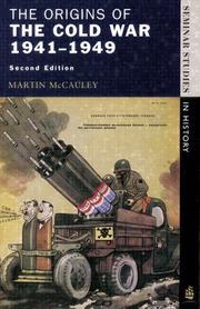 Cover of: origins of the Cold War, 1941-1949 | Martin McCauley